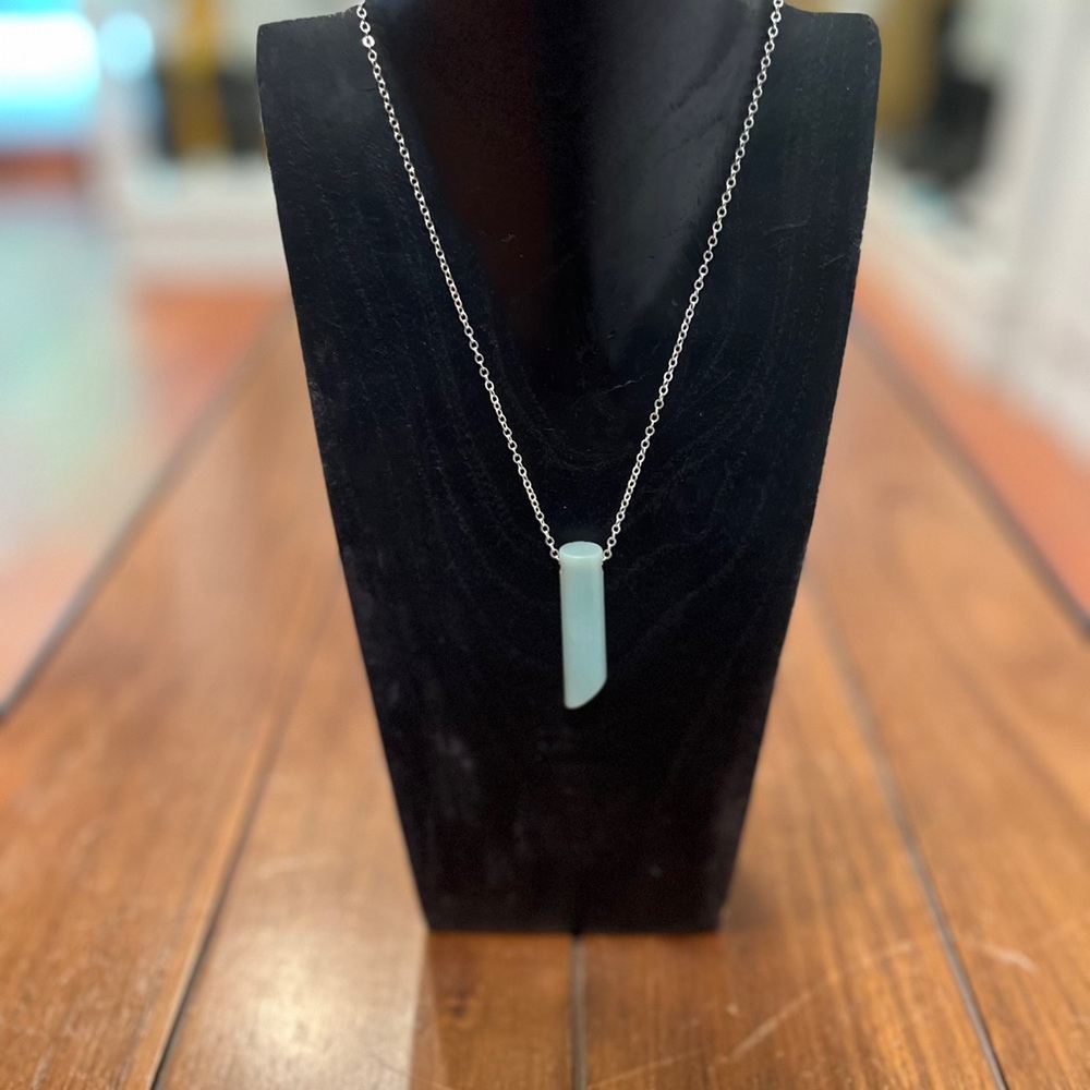Asymmetrical Amazonite Pendant Necklace